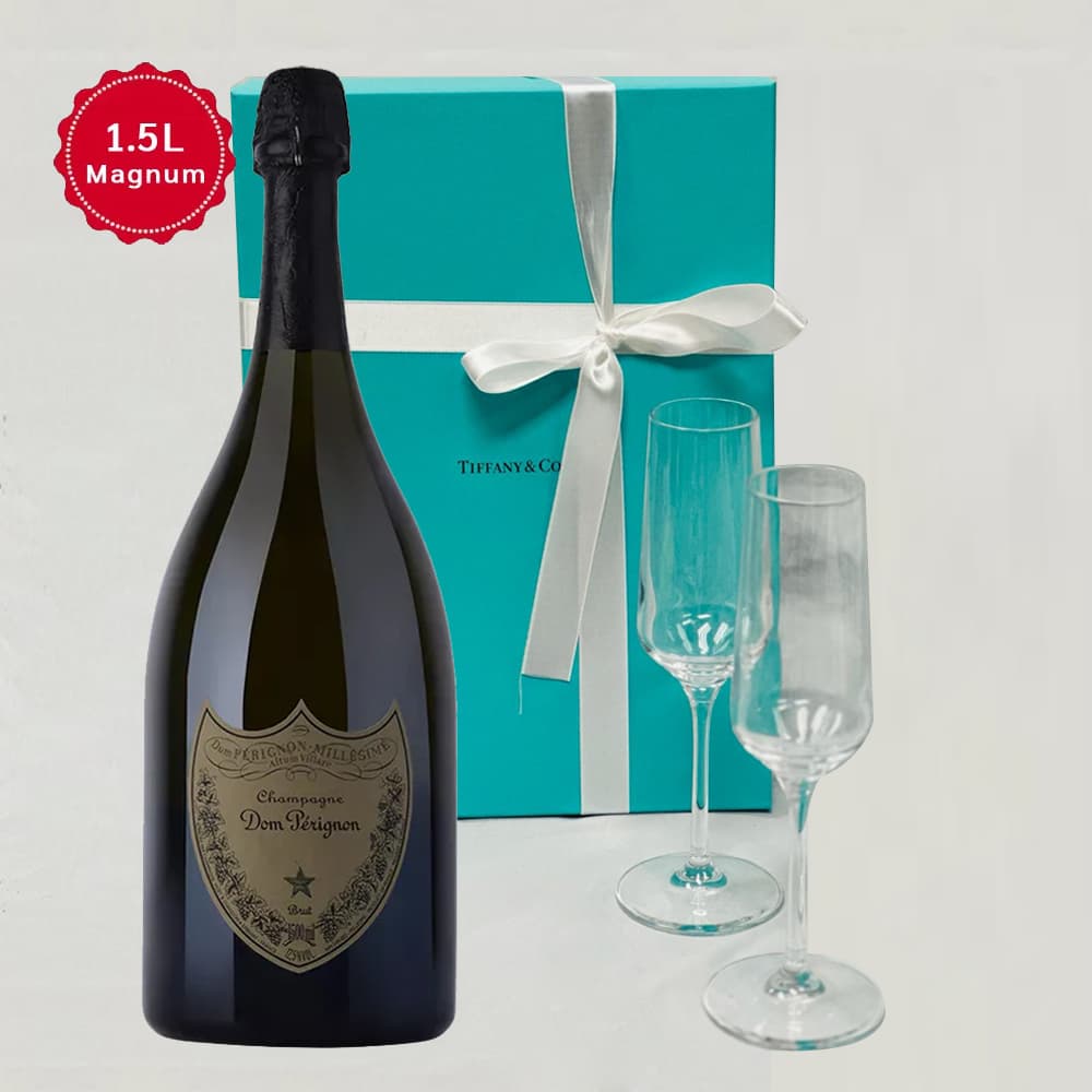 Dom Perignon Vintage Champagne 1.5L with Tiffany & Co. Flute Gift Set