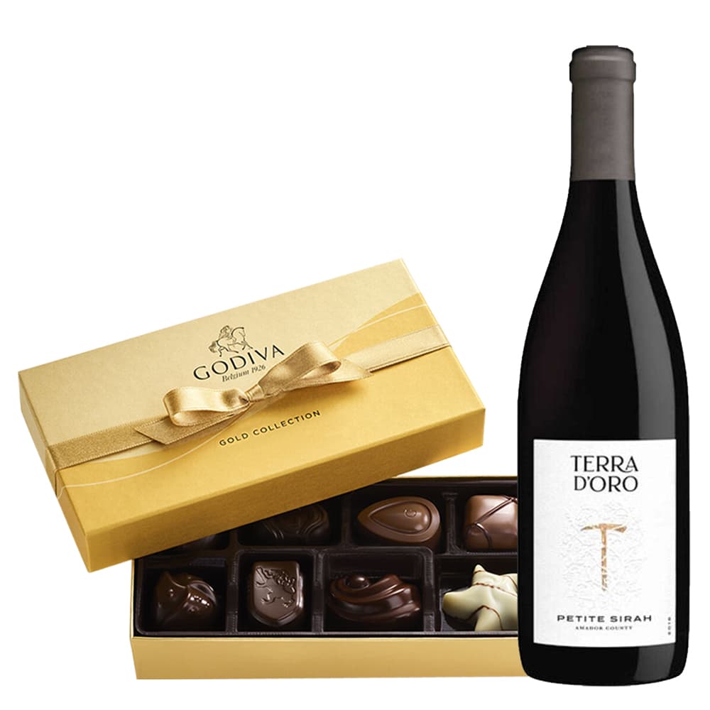 Terra D'oro Petite Sirah Wine And Chocolate Gift Box