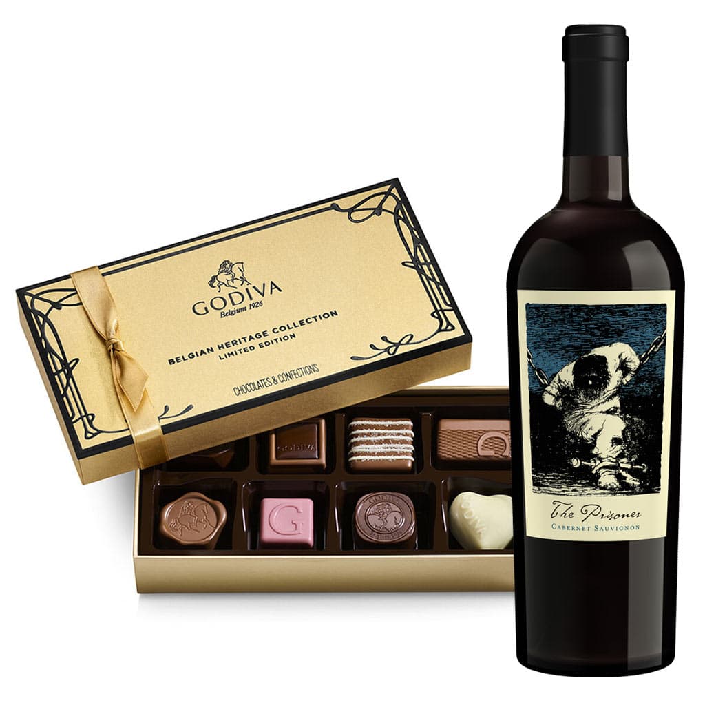 Prisoner Cabernet Sauvignon Wine & Godiva Chocolate Gift Box