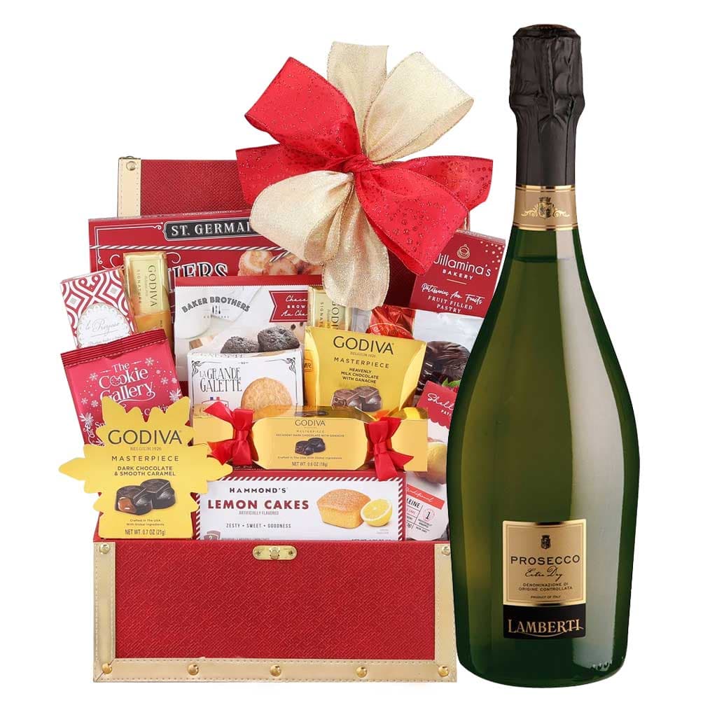 Lamberti Prosecco and Golden Gift Basket