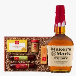 Maker's Mark Bourbon With Hickory Farms Cheese Gift Box