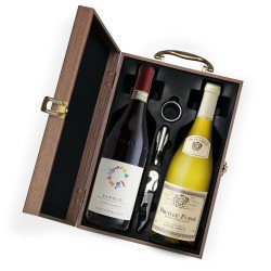 Arnaldo Rivera Barolo And Louis Jadot Pouilly Fuisse Wine Wooden Gift Box