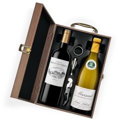 Chateau Rauzan Segla And Louis Latour Meursault Wine Wooden Gift Box