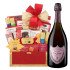 Dom Pérignon Rose Brut Champagne with Golden Gift Basket