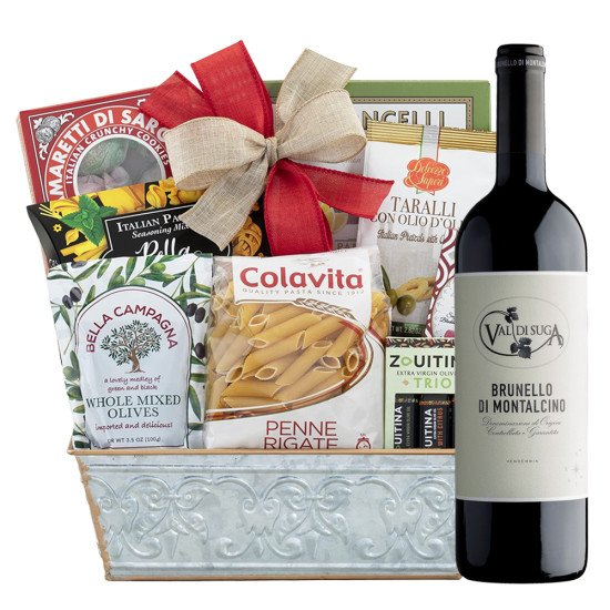 Val Di Suga Brunello Di Montalcino Wine With Italian Gift Basket 