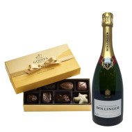 Bollinger Special Cuvée Brut Champagne And Godiva Chocolate Gift Box