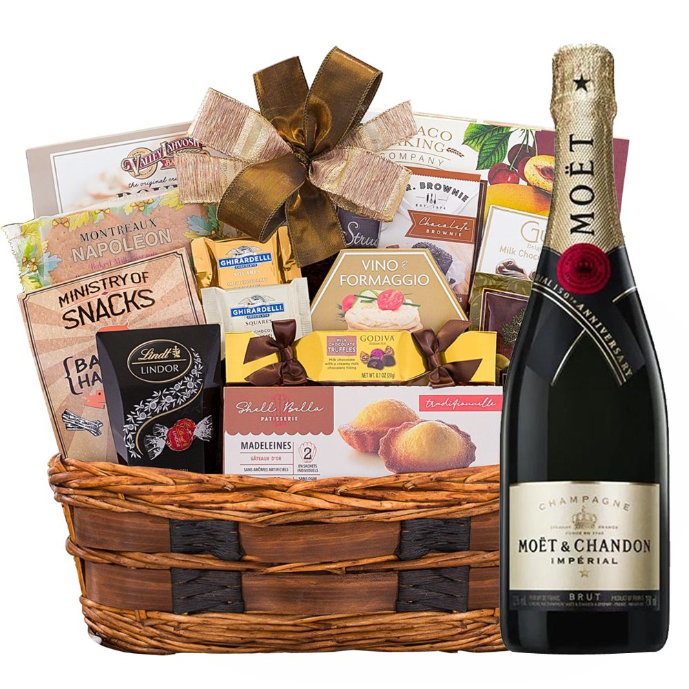Champagne & Truffles Gift Basket - Moet & Chandon Imperial Brut by Gourmet Gift Baskets