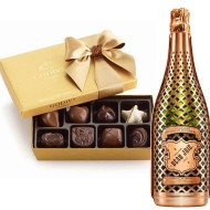 Beau Joie Champagne with Godiva Chocolates 8pc Box