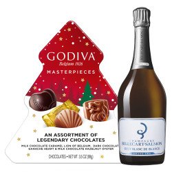 Billecart-Salmon Blanc De Blancs Grand Cru And Godiva Chocolate Christmas Box