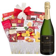 Delamotte Champagne With Godiva Gift Basket