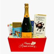 Anniversary Veuve Clicquot Champagne Gift Basket