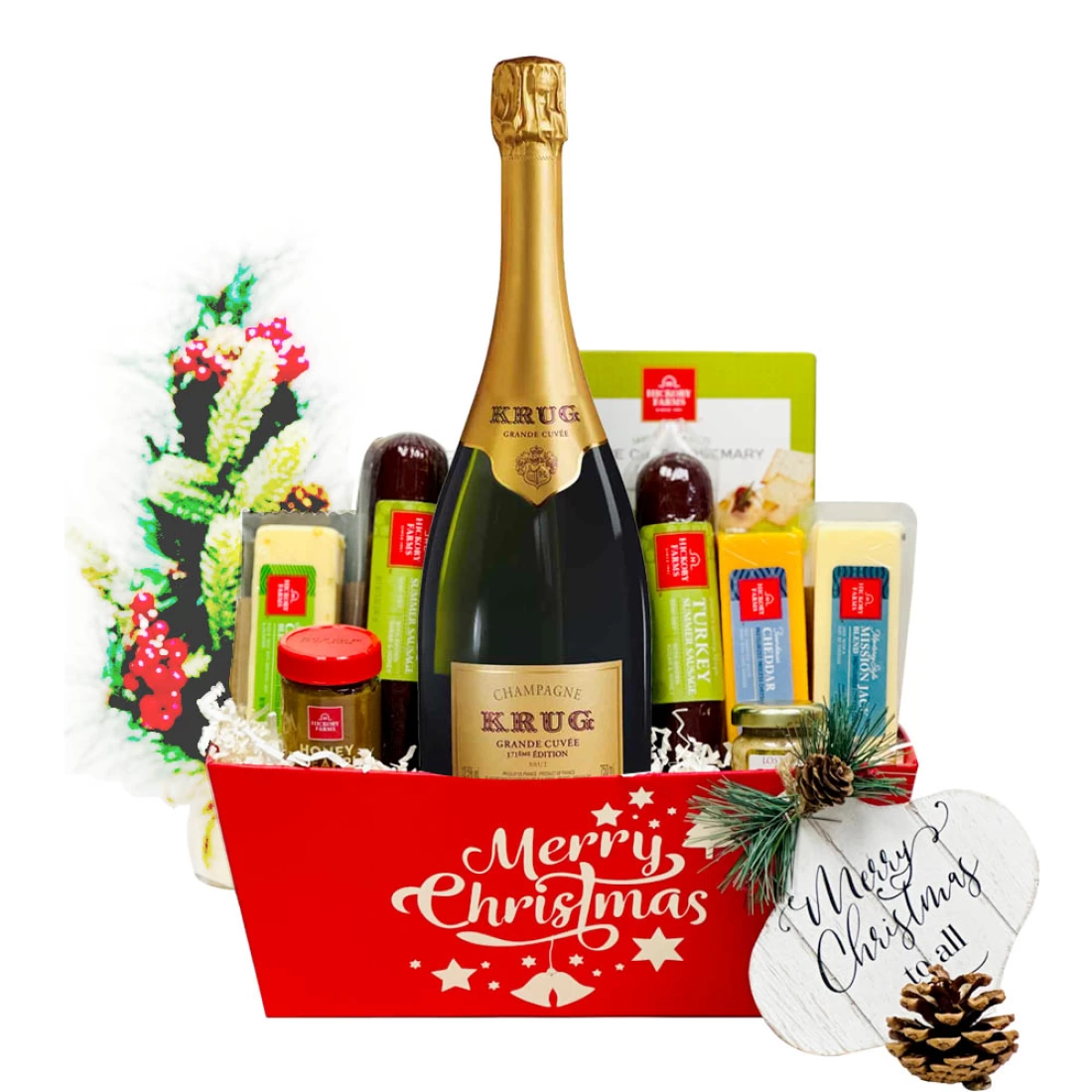 rug Grande Cuvee Christmas Champagne Gift Basket