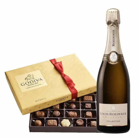 Louis Roederer Collection 244 And Godiva 26 PC Gift Box