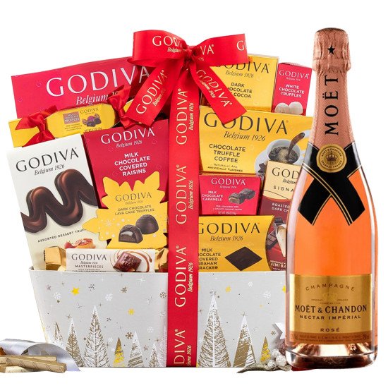 Moet & Chandon Rose Imperial Champagne Gift Basket