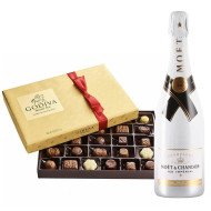 Moet & Chandon Ice Imperial and 26 PC Godiva Chocolate Gift Set