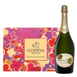 Perrier-Jouet Grand Brut Champagne And 26 Pc Chocolates Gift Box