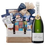 Pol Roger Brut Reserve Champagne Gift Basket