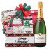 Taittinger Brut La-Francaise Champagne With Holiday Gift Basket 