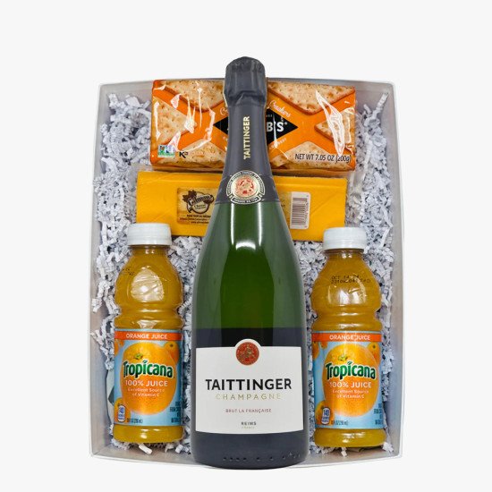 Taittinger Brut Champagne Mimosa Gift Basket