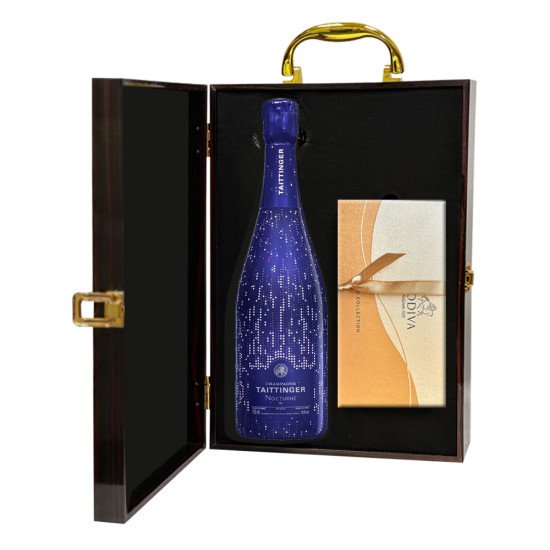 Taittinger Nocturne Sec And Godiva 8 PC Chocolate Gift Set