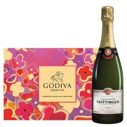 Taittinger Brut Champagne With 26PC Godiva