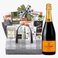 The Connoisseur Gift Basket with Veuve Clicquot