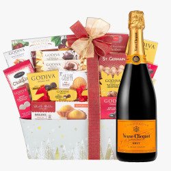 Veuve Clicquot Champagne w/10pc Artisan Congratulations Truffles — Soo Many  Basketsᵀᴹ