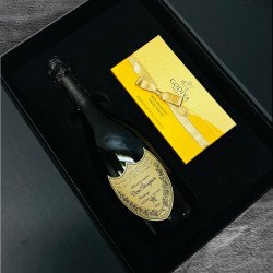 Dom Perignon Brut Vintage Champagne & Dark Chocolate Assortment Gift Box 8pc