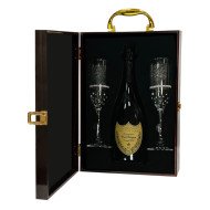 Personalized Flute Gift Set With Dom Perignon Champagne