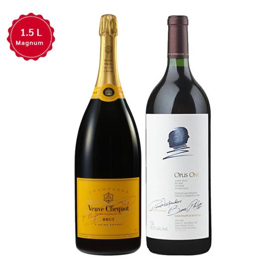 Magnum Wine & Champagne Gift Set (Veuve Clicquot + Opus One)