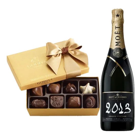 Moet & Chandon Vintage 2013 With Godiva Chocolate Gift Box