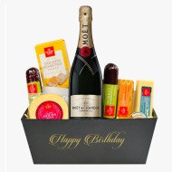 Birthday Gift Basket with Moet & Chandon Imperial Champagne