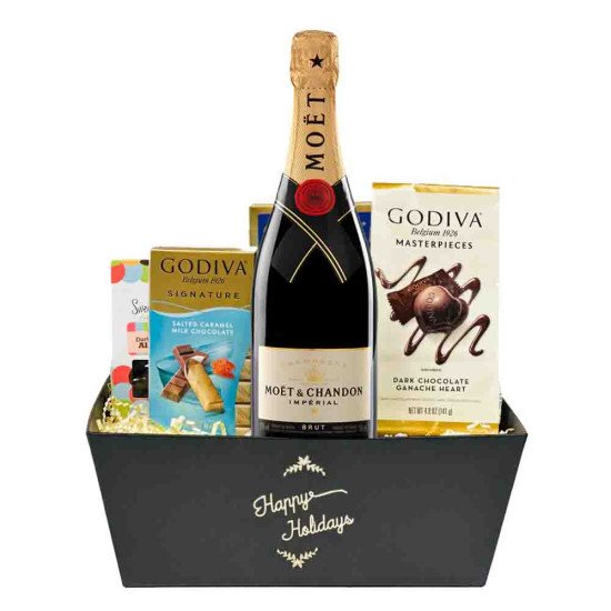 Moet & Chandon Champagne Holiday Gift Basket