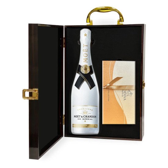 Moet and Chandon Ice Imperial and Godiva 8pc Chocolate Box - Gift Set