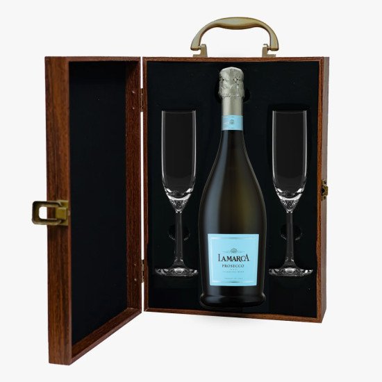 La Marca Prosecco And Flutes Gift Set