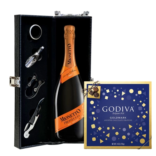 Mionetto Prosecco and Chocolate Gift Box with accessories