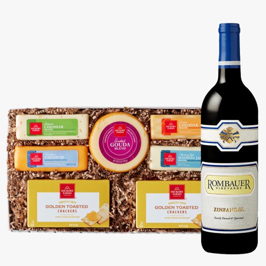 Rombauer Zinfandel Wine and Cheese Gift Basket