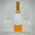 Veuve Clicquot & Crystal Pearl Design Champagne Flutes Set