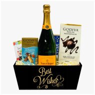 Wedding Gift Basket with Veuve Clicquot Champagne