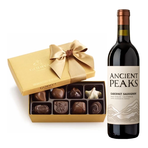 Ancient Peaks Cabernet Sauvignon and Godiva Chocolates Gift Box