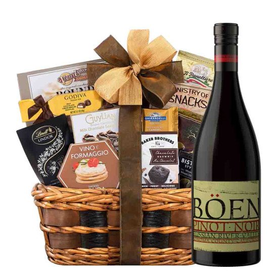 Boen Pinot Noir Russian River Valley Wine And Bon Appetit Gift Basket