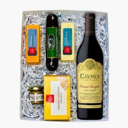 Caymus Wine and Hickory Cheese Gift Basket