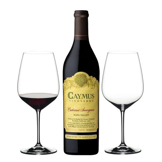 Caymus Napa Valley Cabernet Sauvignon Wine And Riedel Glass Set