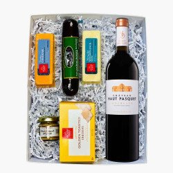 Chateau Haut Pasquet Bordeaux Blanc Wine & Cheese Gift Box