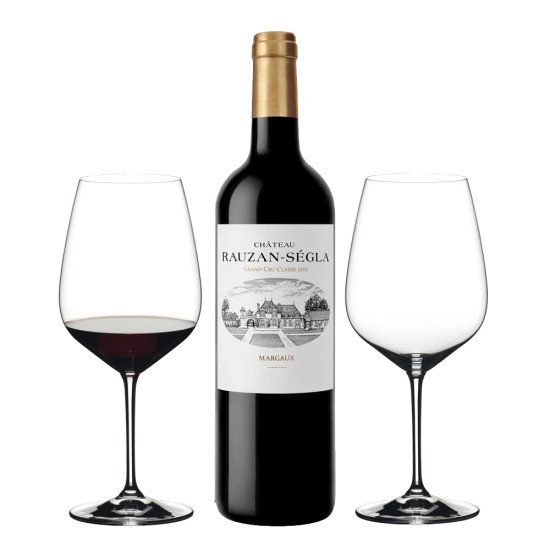 Chateau Rauzan-Segla Margaux Grand Cru Classe And Riedel Wine Glass Set