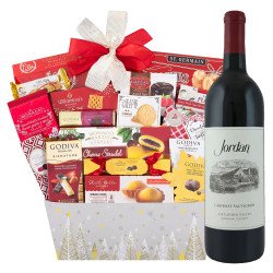 Jordan cabernet sauvignon and Godiva Gift Basket