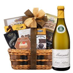 Louis Latour Meursault White Wine and Gourmet Gift Basket