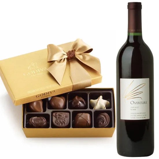 Opus One 'Overture' Red Wine And Godiva Chocolate Gift Box