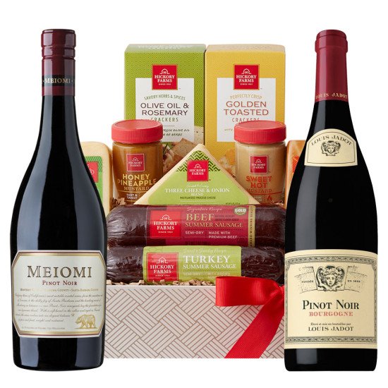 Pinot Noir Wine And Cheese Gift Basket