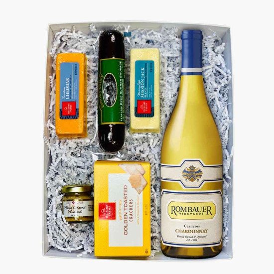 Rombauer Chardonnay Wine And Cheese Gift Box